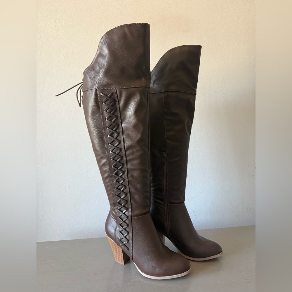 Women's Brown Over-the-Knee Boots